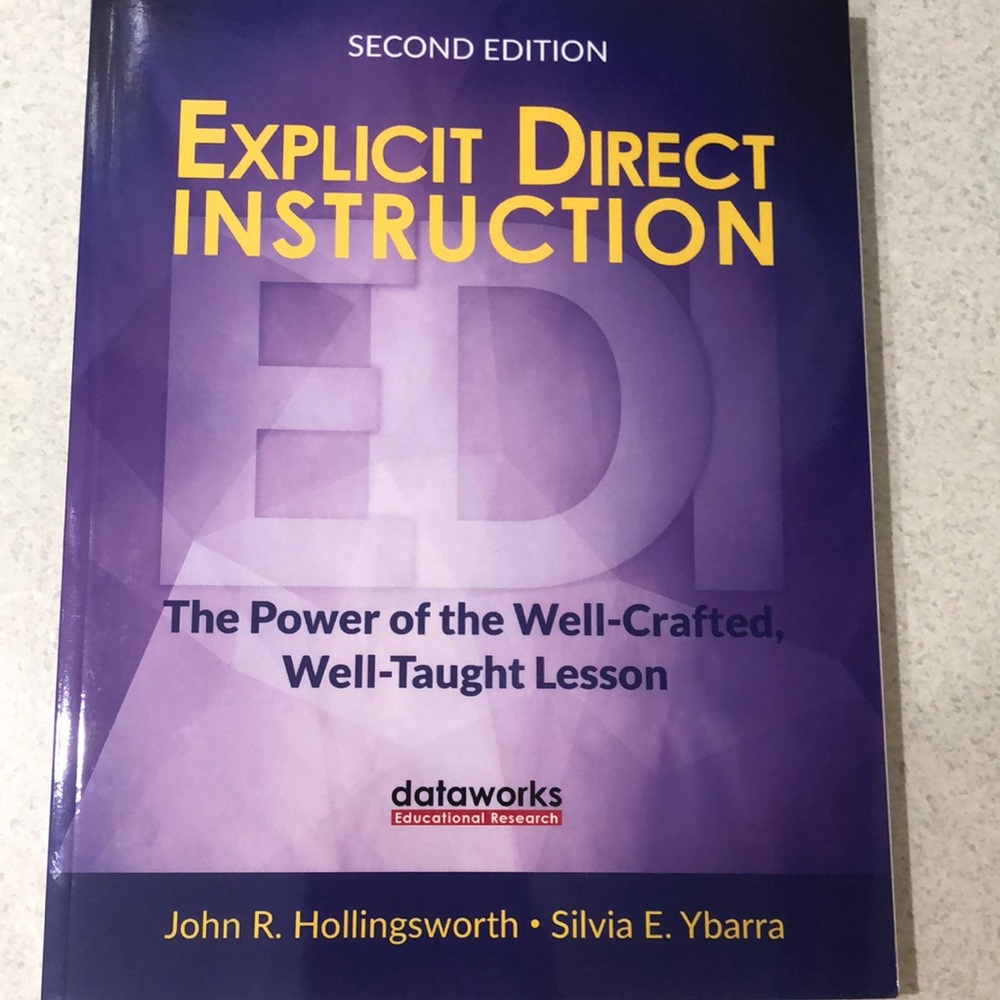Explicit Direct Instruction Book by - Purple Cover